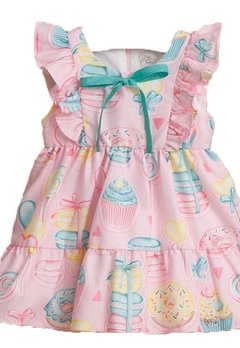 Vestido Com Calcinha Infantil Rosa Doces Mon Sucre - comprar online