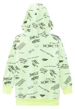 Blusão ML Capuz Smile More Verde Lilimoon - comprar online