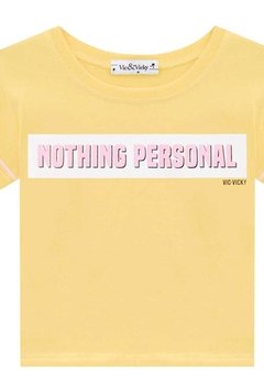 Blusa Infantil Nothing Personal Amarelo Vic&Vicky - comprar online