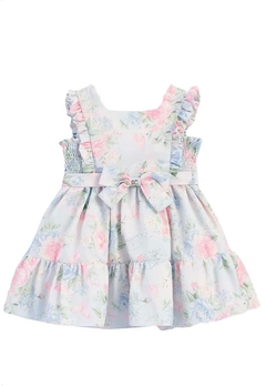 Vestido Floral Infantil Azul Petit Cherrie