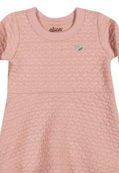Vestido Longo Rosa Texturizado Rosa Infantil Elian - comprar online