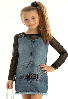 Salopete Infantil Jeans Hi! Angel - comprar online