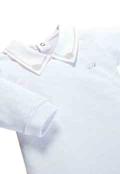 Body Gola Bordado Masculino Malha Branco Anjos Baby - comprar online