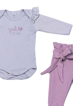 Conjunto Body Calça Lilás Menina Infantil Bebê 2 - comprar online