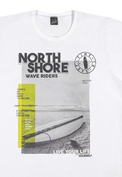 Camiseta Infantil North Shore Branco Elian - comprar online