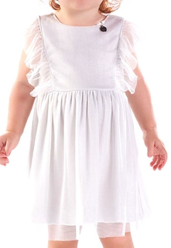 Vestido Tule Malha Branco Kikixodó - comprar online