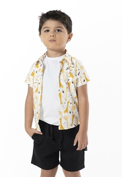 Conjunto Camisa Bermuda Infantil Estampada Vrasalon - comprar online