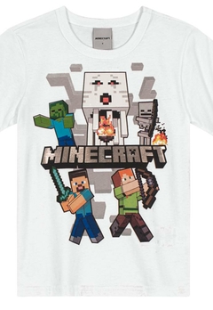 Camiseta Minecraft Branca Infantil Brandili - comprar online