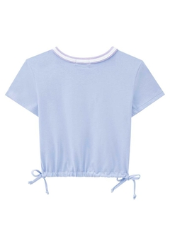 Blusa Infantil Boxy Malha Azul Infanti - comprar online