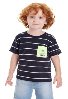 Camiseta Curta Infantil Preta TMX