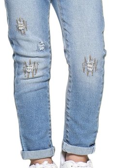 Calça Destroyed Jeans Mania Kids - comprar online