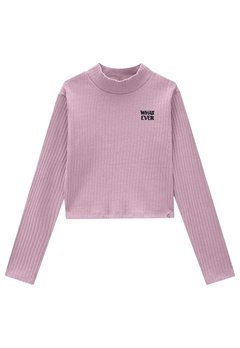 Blusa ML Infantil Lilas What Ever Vic&Vicky