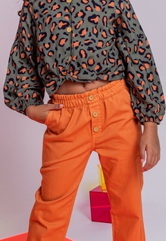 Conjunto Infantil Calça Camisa Onza Cinza Laranja Vigat - comprar online