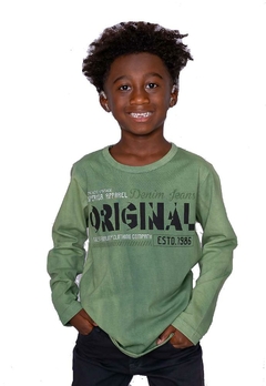 Camiseta Longa Verde Infantil Passagem Secreta