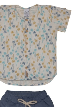 Conjunto Camisa Bermuda Infantil Estampado Sonho Mágico - comprar online