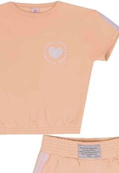 Conjunto Blusa Shorts Moletom Laranja Abrange - comprar online