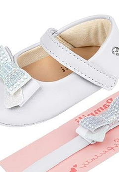 Sapato Infantil Branco Laço Brilhos Pampili - comprar online