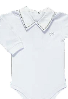 Body Infantil Branco Colarinho Bordado Anjos Baby - comprar online