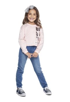 Blusa Moletom Infantil Rosa Beautiful Have Fun