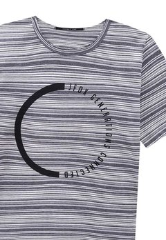 Camiseta Infantil Listrada Cinza Johnny Fox - comprar online