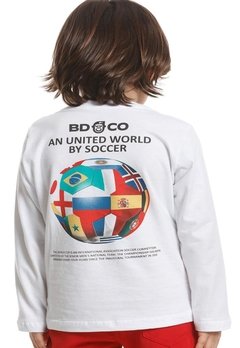 Camiseta ML Infantil Branca United Wolrd Banana Danger - comprar online
