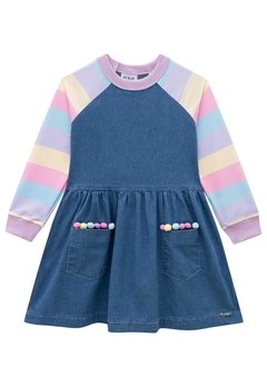 Vestido Infantil Jeans Kukiê