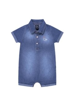 Macacão Infantil Curto Jeans Açucena