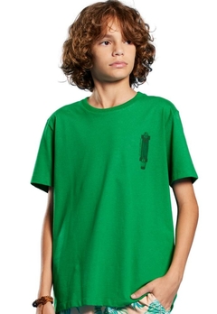 Camiseta Verde Skate Board Infantil Banana Danger