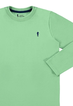 Camiseta Manga Longa Infantil Verde Açucena - comprar online