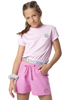 Blusa Infantil Malha Rosa Abrange