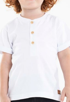 Camiseta Manga Curta Infantil Branca Serelepe - comprar online