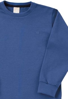 Camiseta ML Infantil Menino Liso Azul Colorittá - comprar online