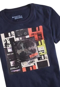Camiseta Infantil Estampada Preto Reserva Mini - comprar online