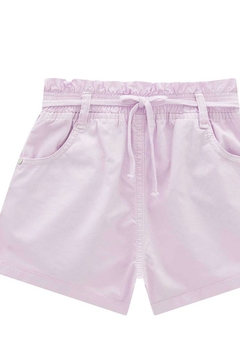 Shorts Infantil Sarja Empapelada Lilás Kukiê - comprar online