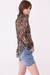 Camisa Seda Leopardo Negra - comprar online