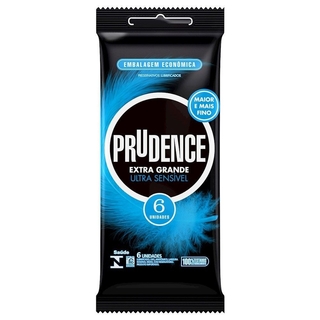 PRESERVATIVO EXTRA G ULTRA SENSÍVEL COM 6 UNIDADES PRUDENCE