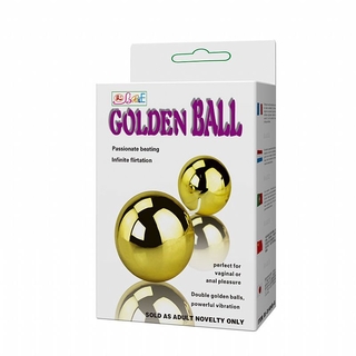 Golden Duo Ball - Bolas Duplas com Vibrador para Clitóris e Estímulo Anal - Baile