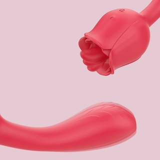 Vibrador de Ponto G e Estimulador com Língua - Formato de Rosa - PRO 2 - S-Hande