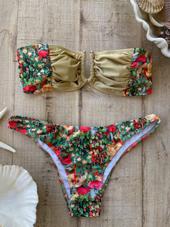 Bikini Casablanca flores y oro - comprar online