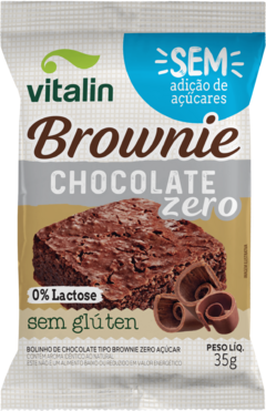 Brownie Chocolate Zero Açúcar Vitalin 35G