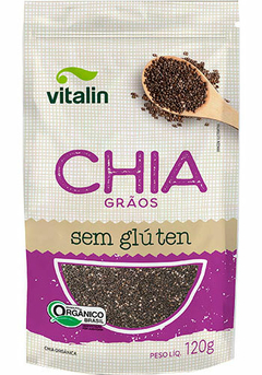 Chia Grãos Orgânica Vitalin 120g - comprar online