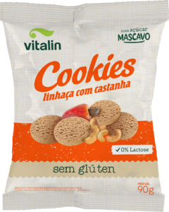 Cookies Linhaça Dourada com Castanha Vitalin 90g