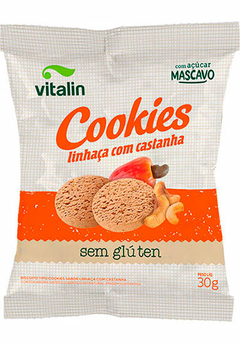 Cookies Linhaça Dourada com Castanha Vitalin 30g - comprar online