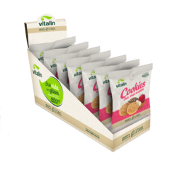 Display 12 Un - Cookies Chia com Maçã e Canela Vitalin 30g