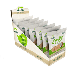 Display 12 Un - Cookies Linhaça Dourada com Coco Vitalin 30g