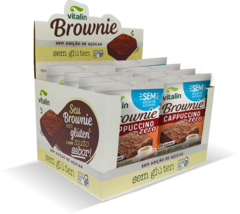 Display 8 un - Brownie Cappuccino Zero Açúcar Vitalin 35G - comprar online