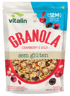 Granola Cranberry e Goji Zero Adição de Açúcares Vitalin 200g