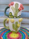 Tazas de ceramica con Cactus y Llamitas