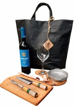 Kit Regalo Vino, Copa, Cubiertos, Tablas, Provoletera - comprar online