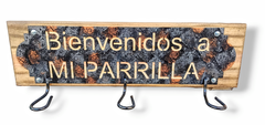 Perchero Parrillero Porta Set con Frase - comprar online